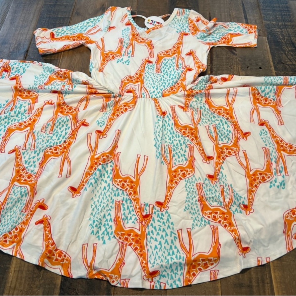 Dot Dot Smile size 3/4 or 8/10 Girls Giraffe Ballerina Twirl Dress New